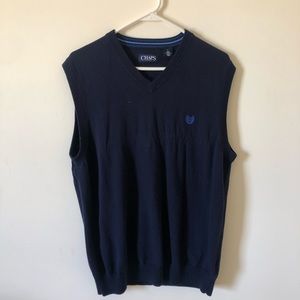 Chaps sweater vest in navy blue